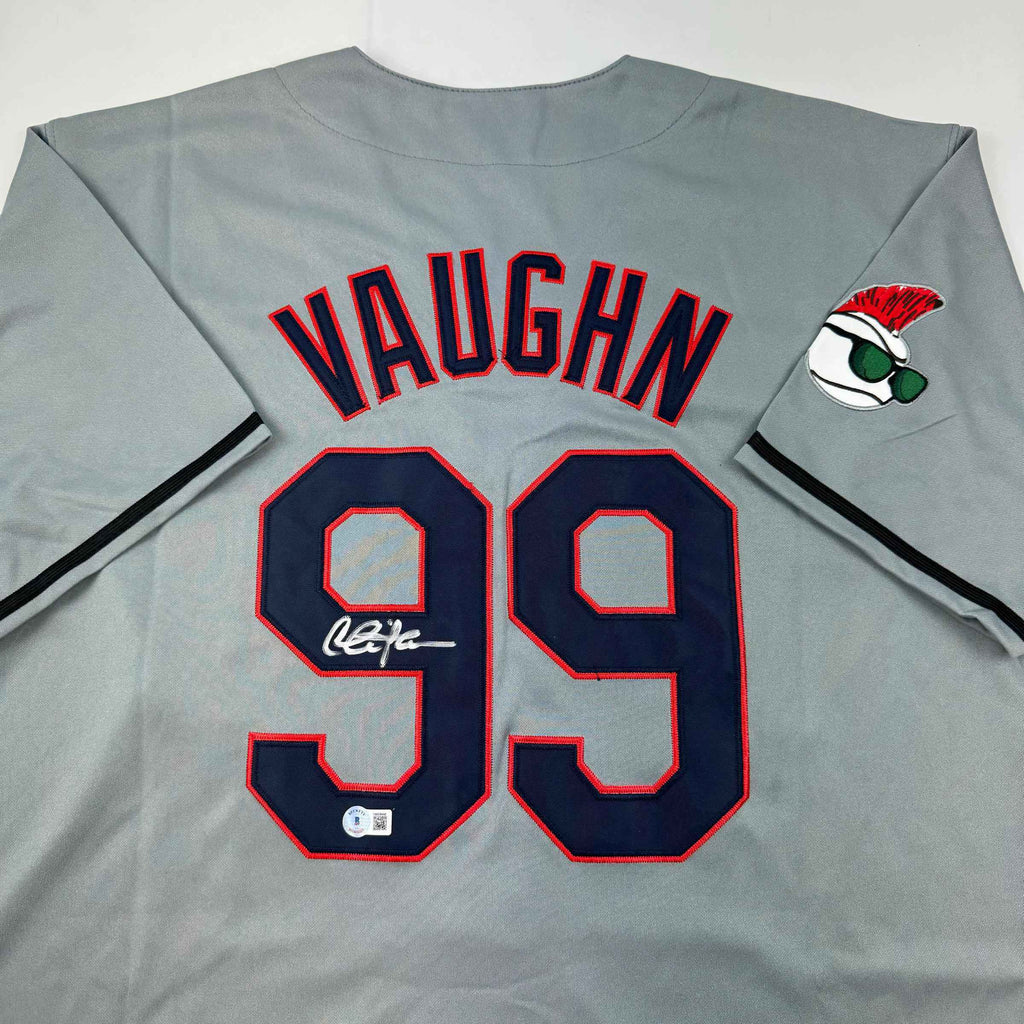 Autographed/Signed Charlie Sheen Wild Thing Ricky Vaughn Major League Movie Grey Baseball Jersey JSA COA