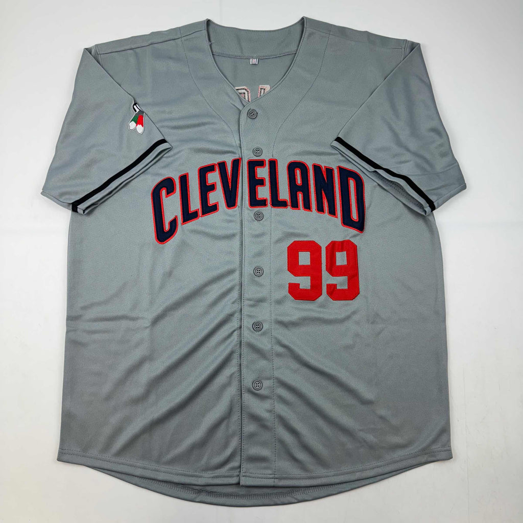 Autographed/Signed Charlie Sheen Wild Thing Ricky Vaughn Major League Movie Grey Baseball Jersey JSA COA