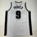Autographed/Signed Tony Parker San Antonio White Basketball Jersey Beckett BAS COA