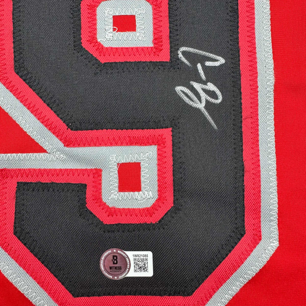 Autographed/Signed Corbin Burnes Arizona Red Baseball Jersey Beckett BAS COA