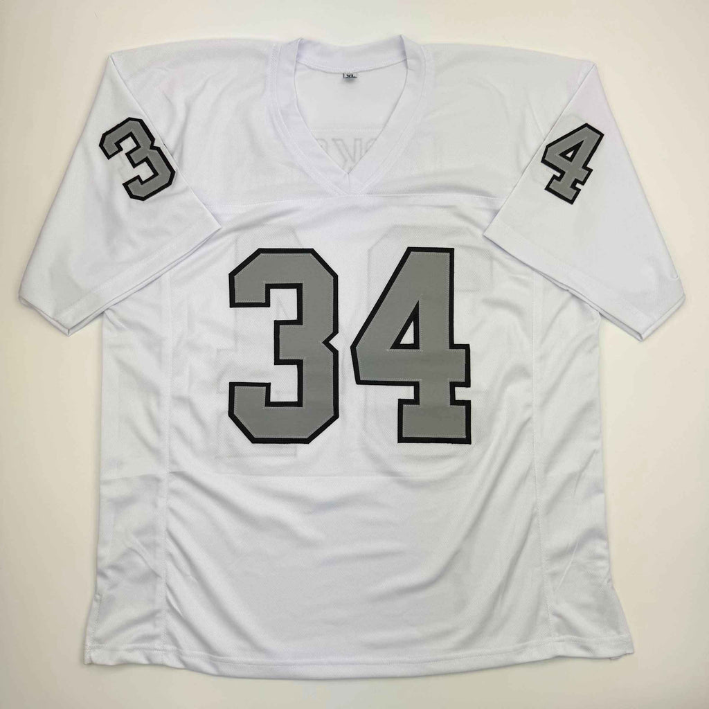 Autographed/Signed Bo Jackson Oakland White Color Rush Football Jersey JSA COA
