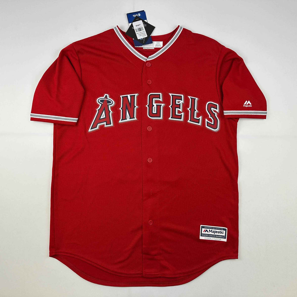 Autographed/Signed Shohei Ohtani Los Angeles Angels of Anaheim Red Majestic Authentic Baseball Jersey Fanatics COA
