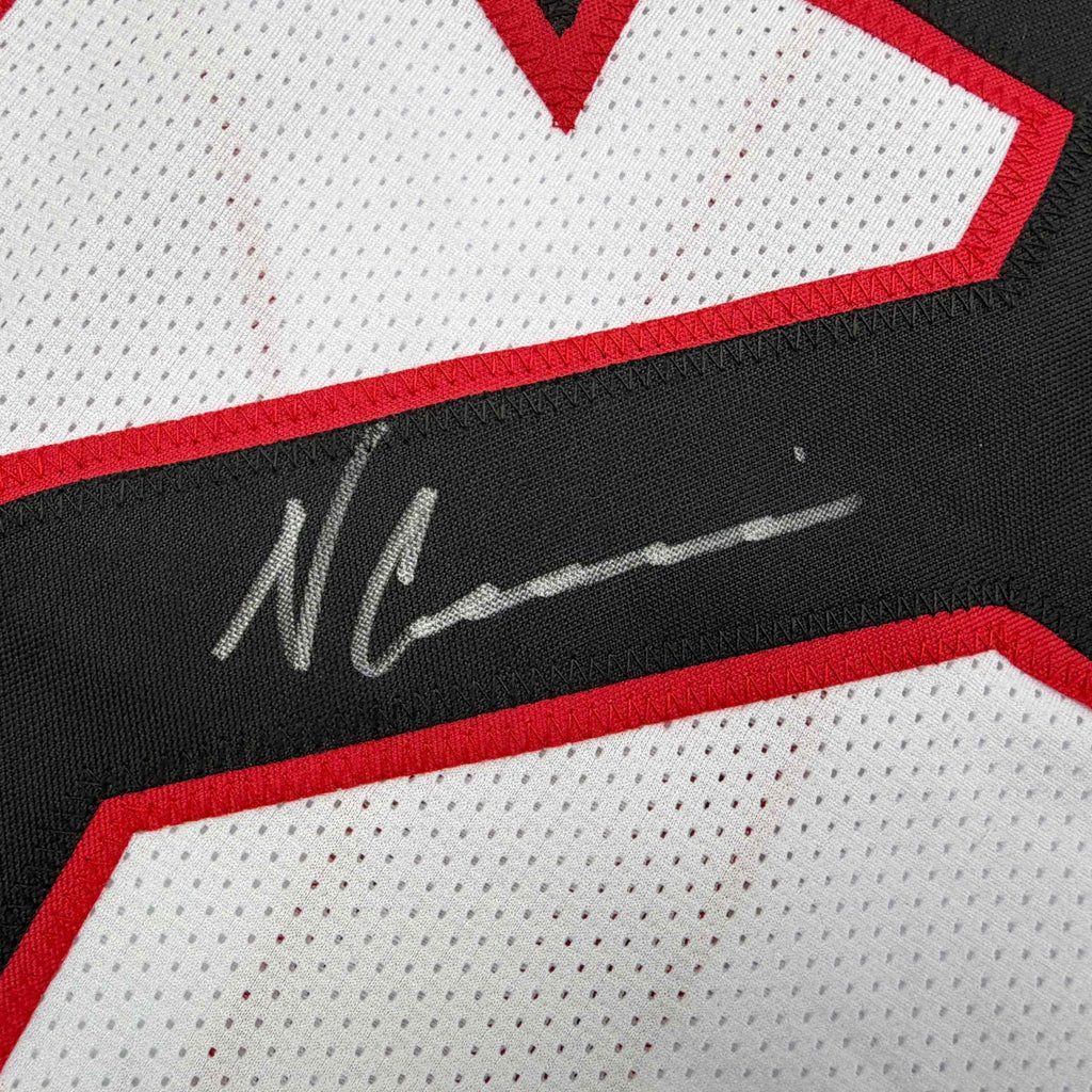Autographed/Signed Nico Collins Houston White Football Jersey JSA COA