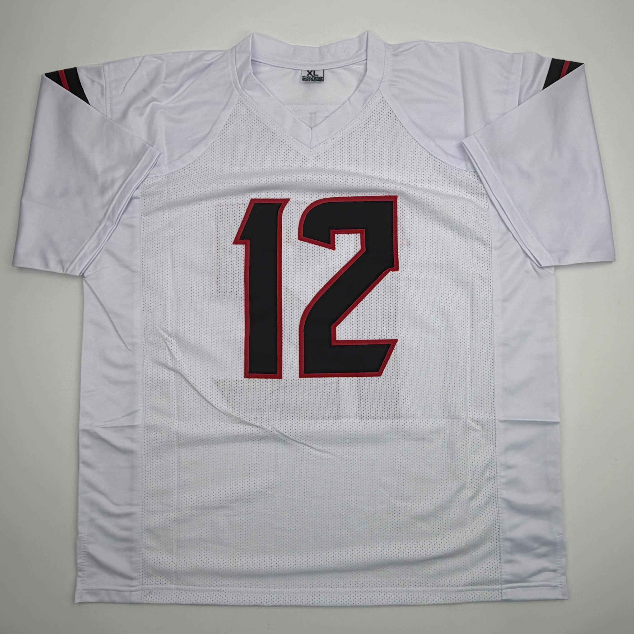 Autographed/Signed Nico Collins Houston White Football Jersey JSA COA