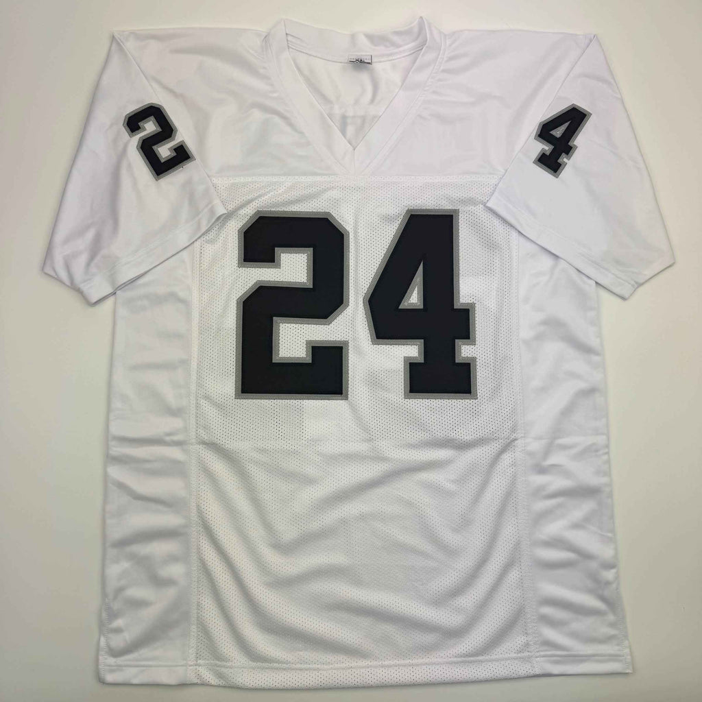 Autographed/Signed Charles Woodson Oakland White Football Jersey GTSM Holo COA