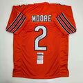Autographed/Signed D.J. DJ Moore Chicago Orange Football Jersey Beckett JSA COA