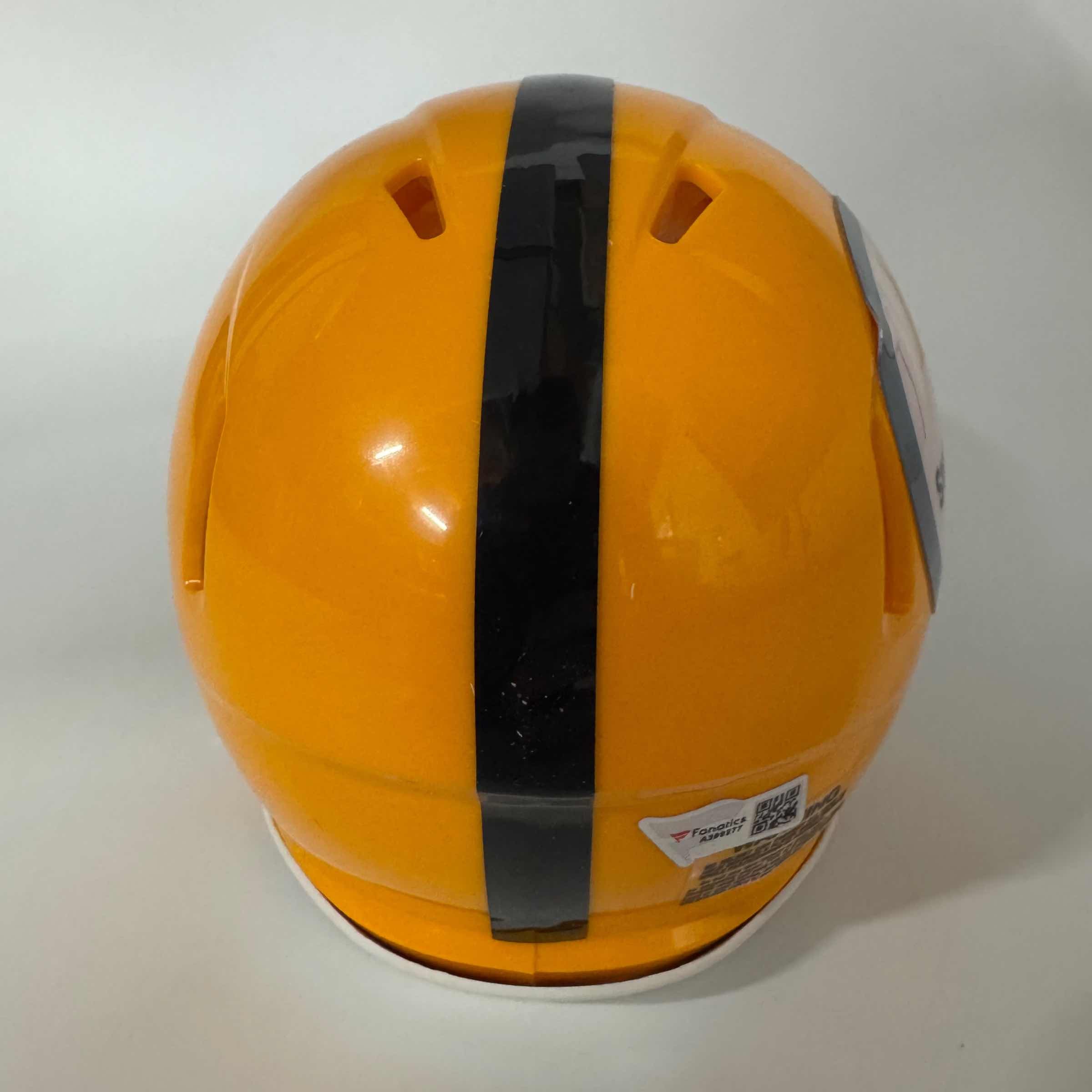 Autographed/Signed Ben Roethlisberger Pittsburgh Steelers Football Mini Helmet Fanatics COA
