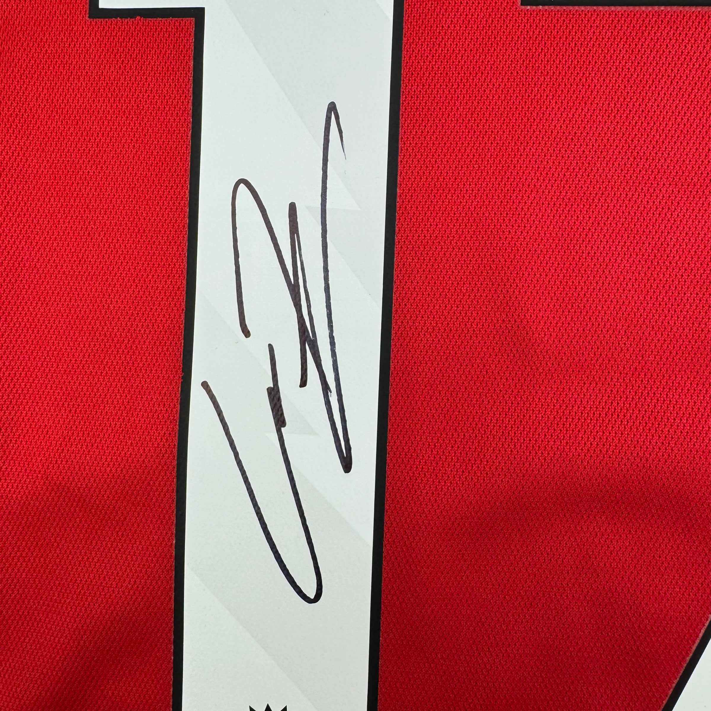 Autographed/Signed Alejandro Garnacho Manchester United Red Soccer Jersey Beckett BAS COA