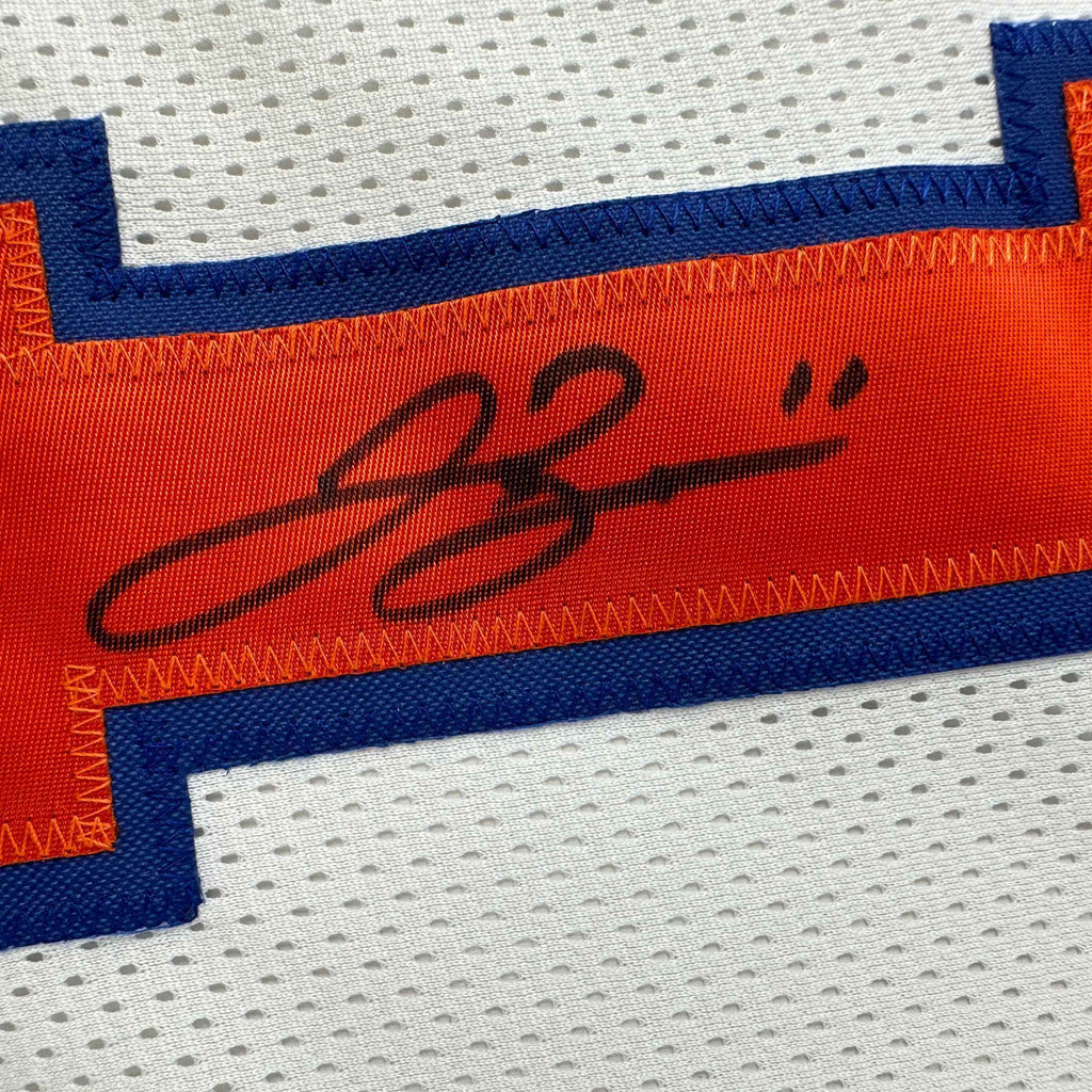 Autographed/Signed Jalen Brunson New York White Basketball Jersey PSA/DNA COA