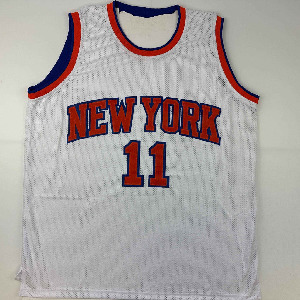 Autographed/Signed Jalen Brunson New York White Basketball Jersey PSA/DNA COA