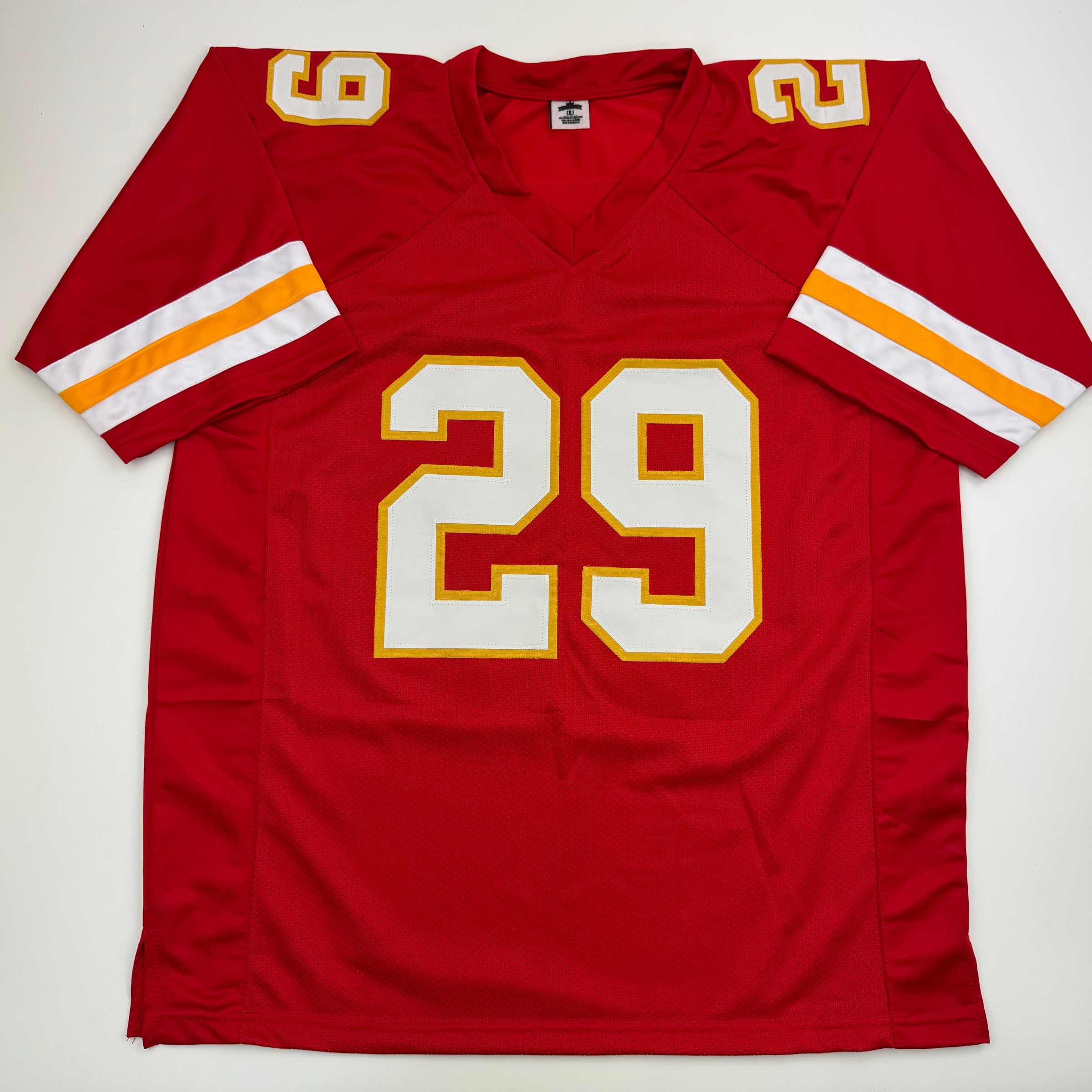 Autographed/Signed Kareem Hunt Kansas City Red Football Jersey PSA COA
