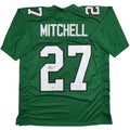 Autographed/Signed Quinyon Mitchell Philadelphia Kelly Green Football Jersey JSA COA