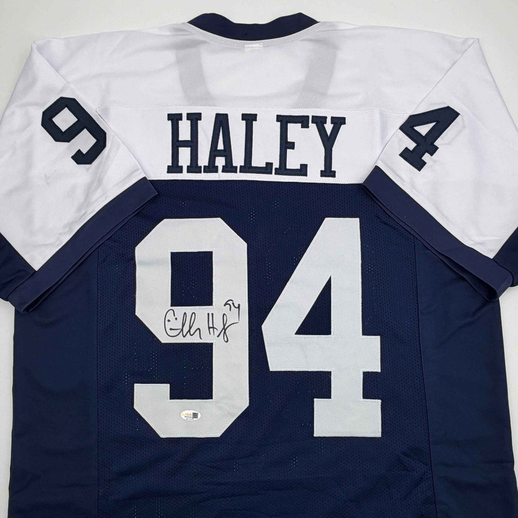 Autographed/Signed Charles Haley Dallas Thanksgiving Day Football Jersey JSA COA