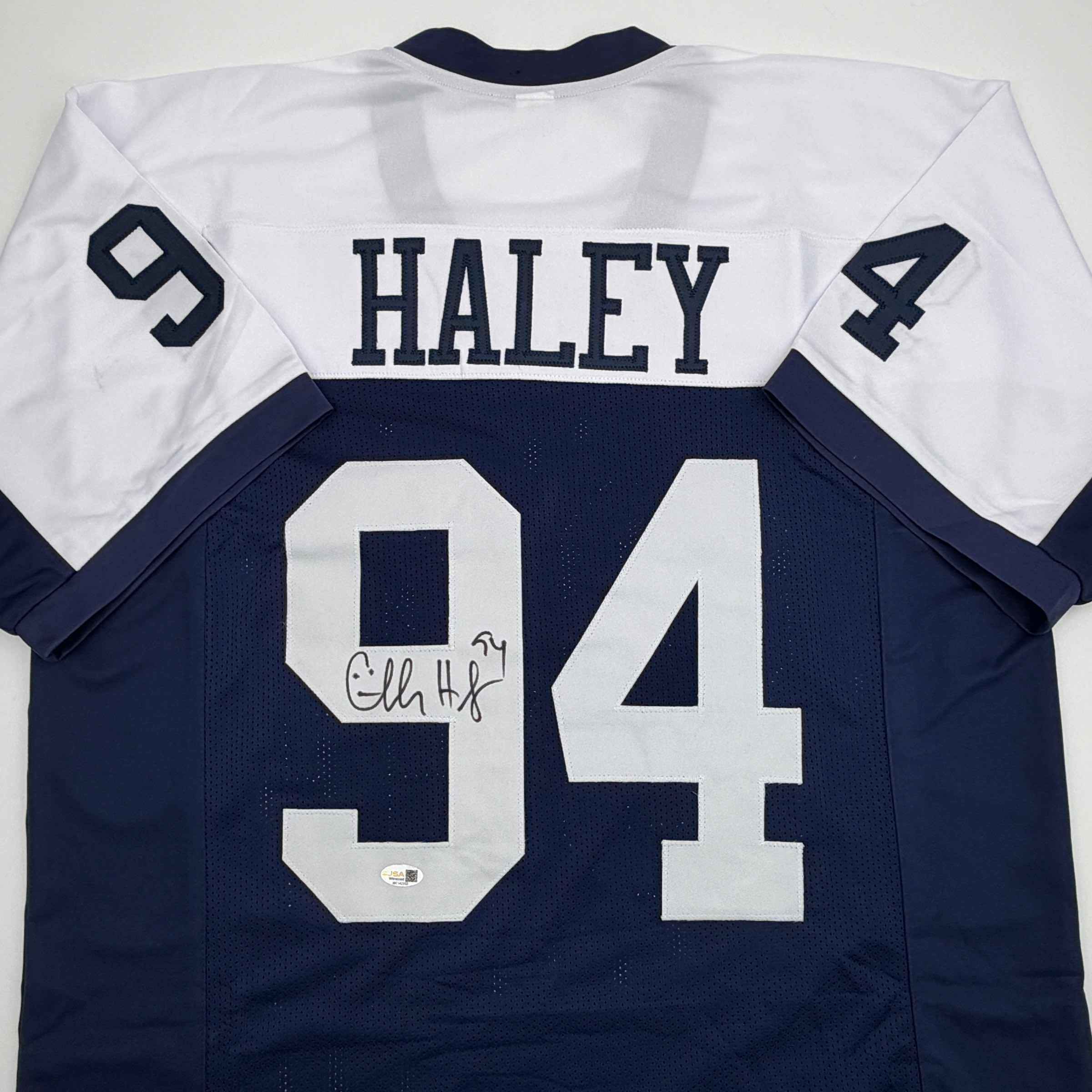 Autographed/Signed Charles Haley Dallas Thanksgiving Day Football Jersey JSA COA
