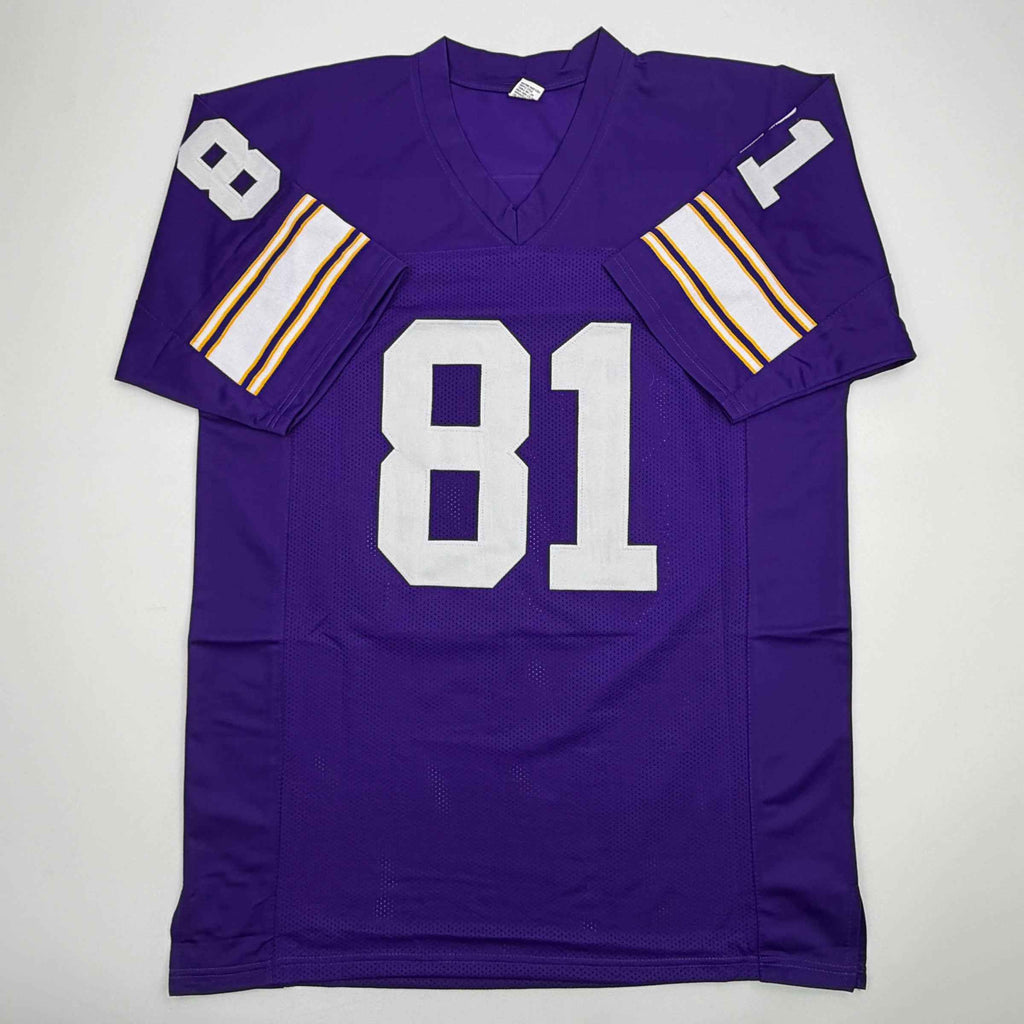 Autographed/Signed Carl Eller Minnesota Purple Football Jersey JSA COA