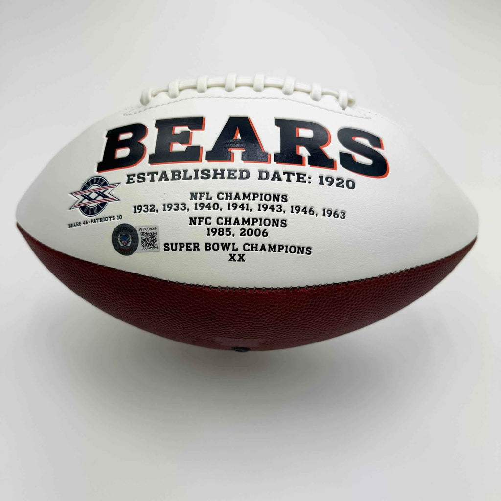 Autographed/Signed D.J. DJ Moore Chicago Bears Full Size F/S White Panel Logo Football JSA COA