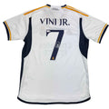 Autographed/Signed Vini Vinicius Jr. Real Madrid White Soccer Jersey Beckett BAS COA