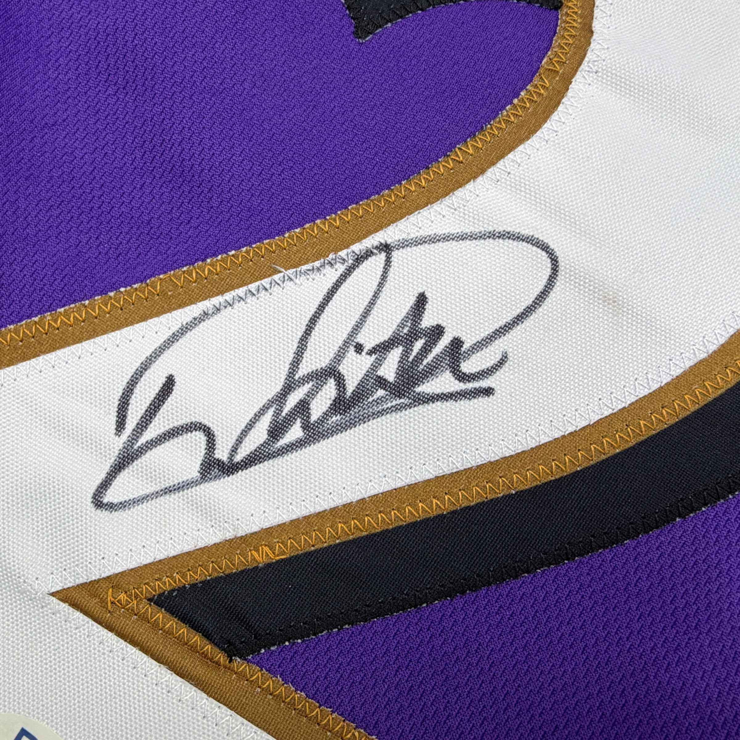 Autographed/Signed Derrick Henry Baltimore Purple Football Jersey JSA COA