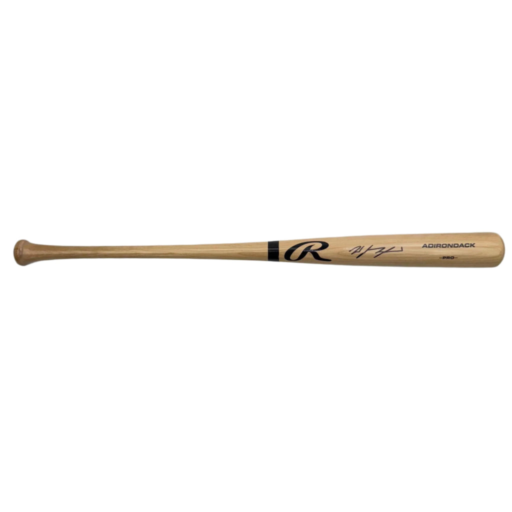 Autographed/Signed Wyatt Langford Rawlings Pro Baseball Bat Fanatics COA