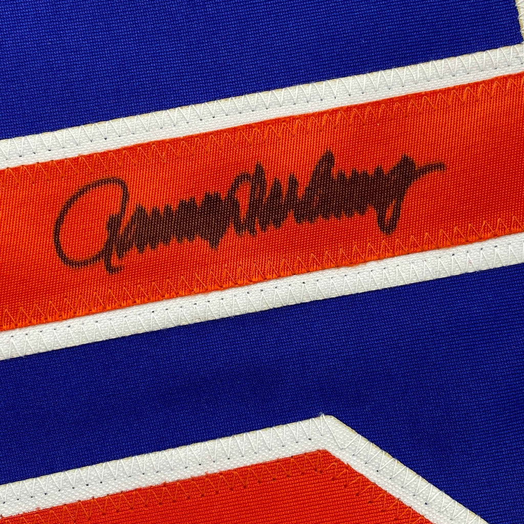 Autographed/Signed Ron Darling New York Blue Baseball Jersey JSA COA