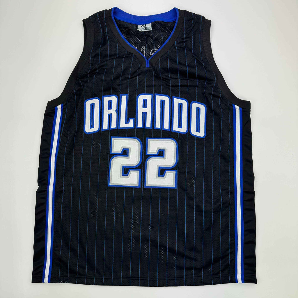 Autographed/Signed Franz Wagner Orlando Black Basketball Jersey Beckett BAS COA