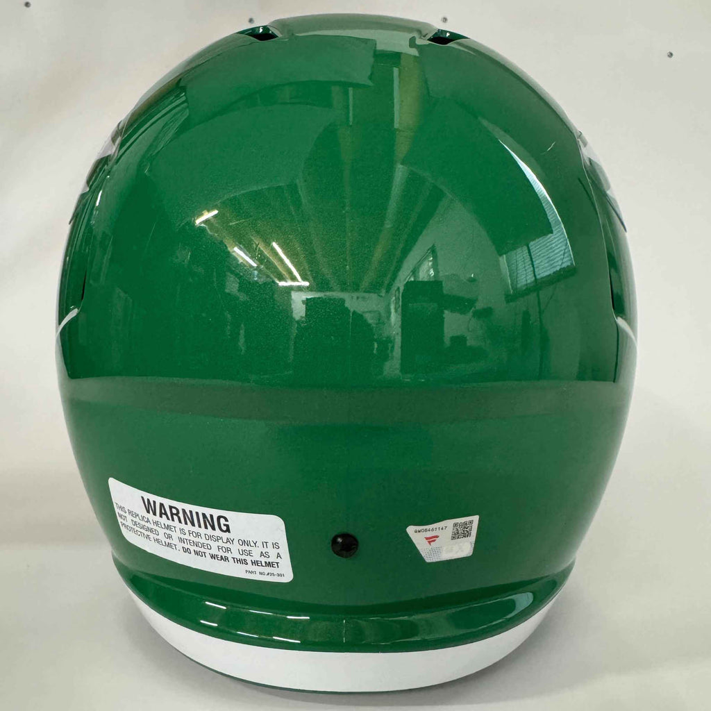 Autographed/Signed Jalen Hurts Philadelphia Eagles Kelly Green Full Size FS F/S Replica Football Helmet Fanatics COA