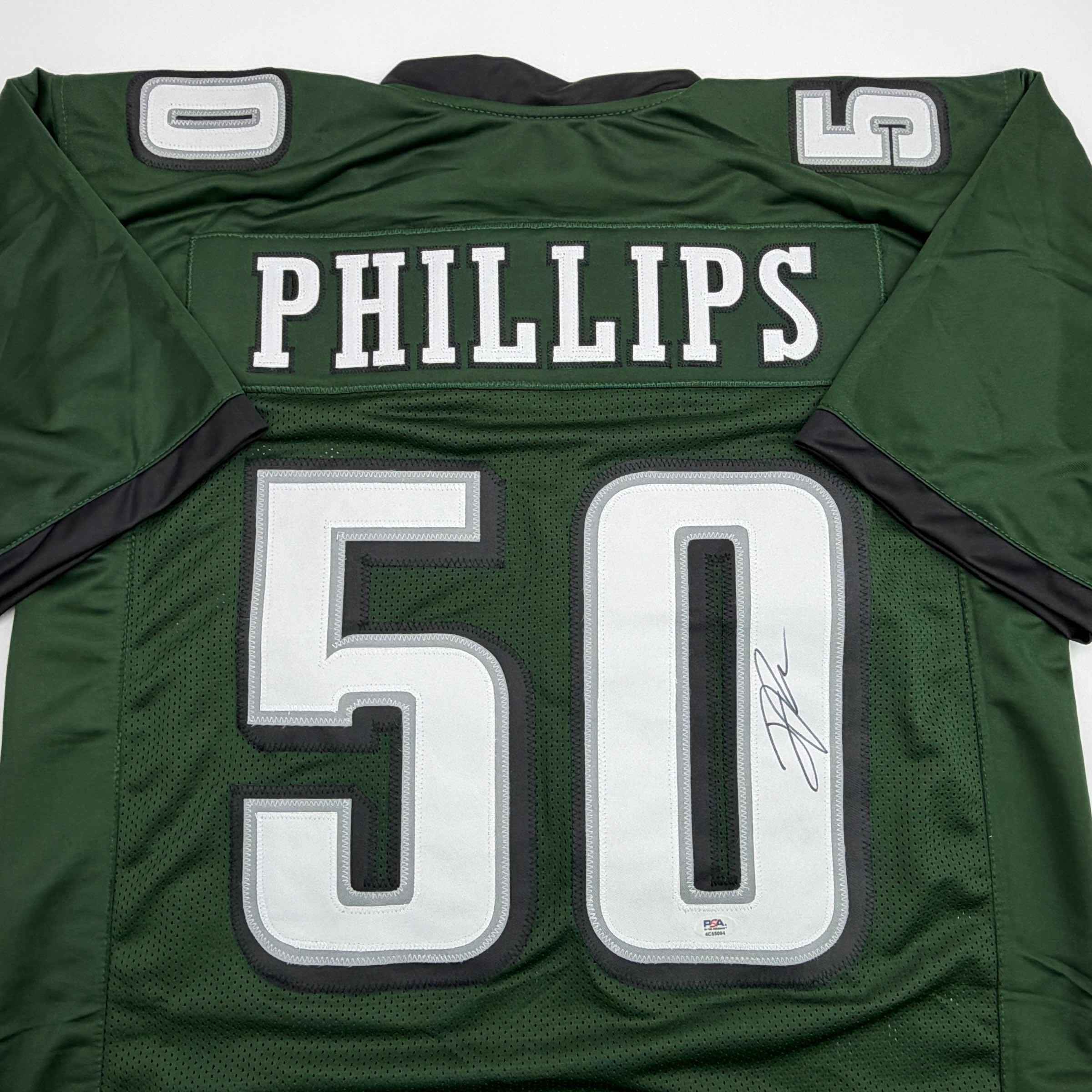 Autographed/Signed Jaelan Phillips Philadelphia Midnight Green Football Jersey PSA/DNA COA