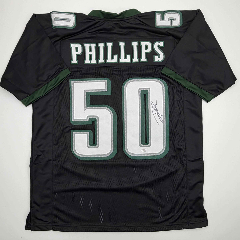 Autographed/Signed Jaelan Phillips Philadelphia Black Football Jersey PSA/DNA COA