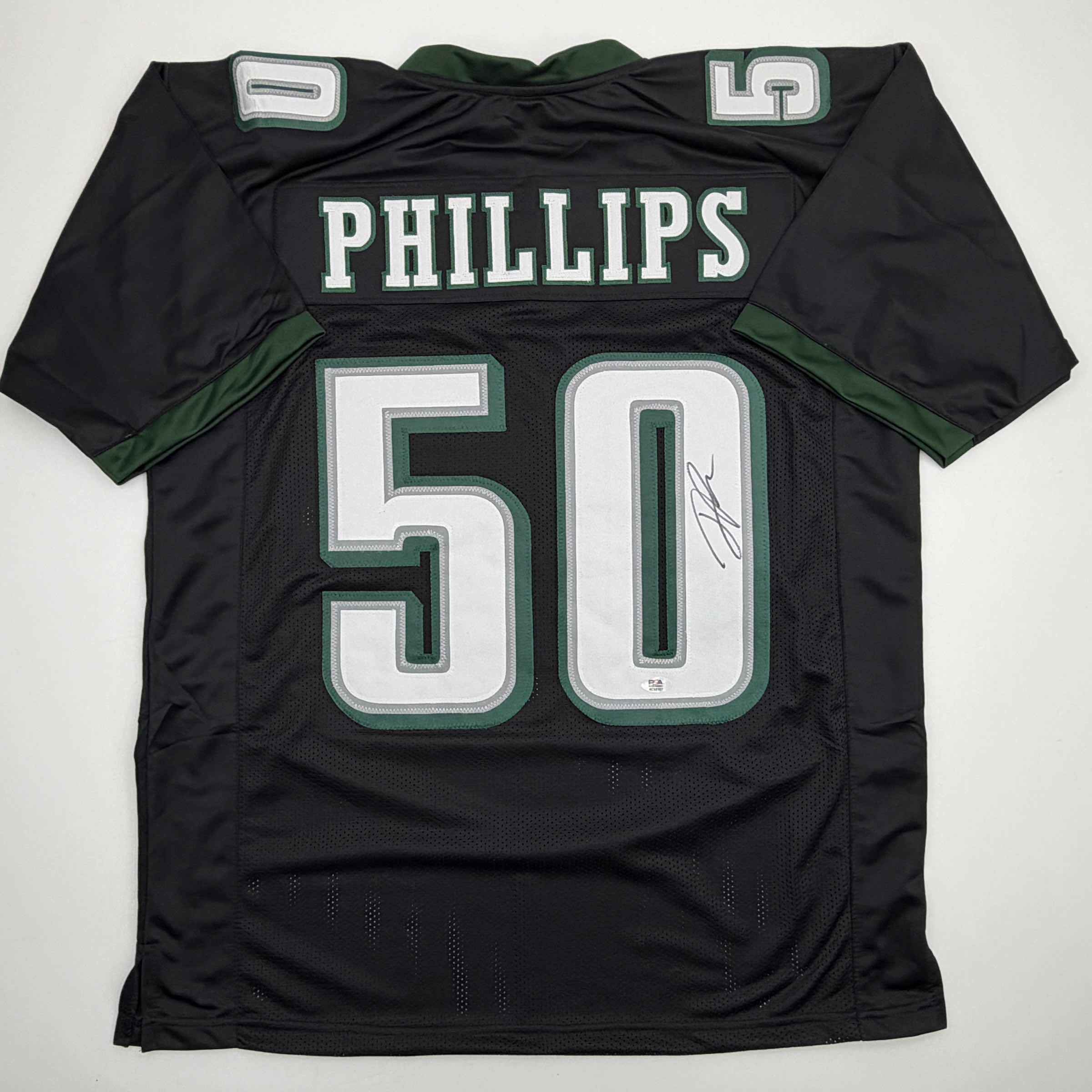 Autographed/Signed Jaelan Phillips Philadelphia Black Football Jersey PSA/DNA COA