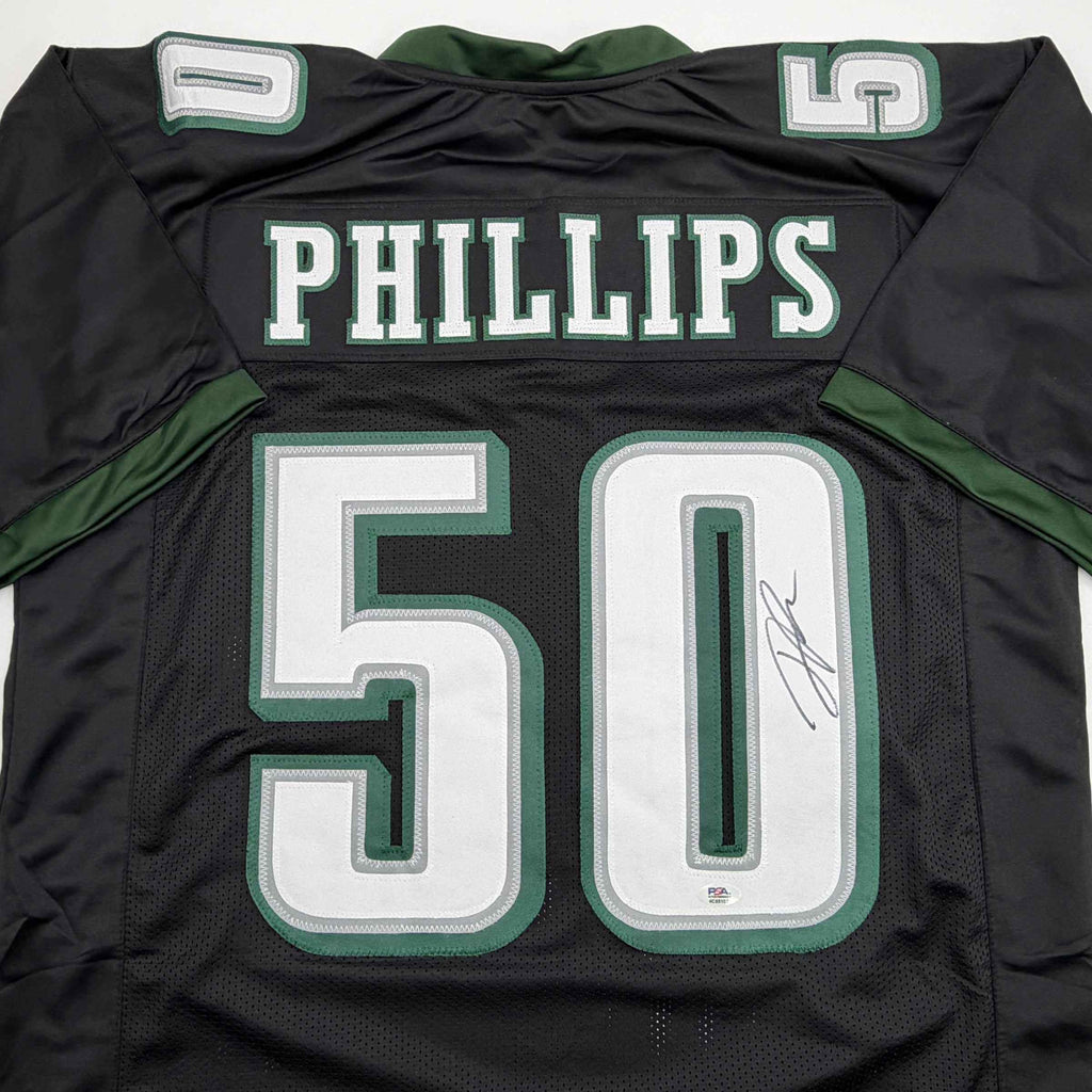 Autographed/Signed Jaelan Phillips Philadelphia Black Football Jersey PSA/DNA COA
