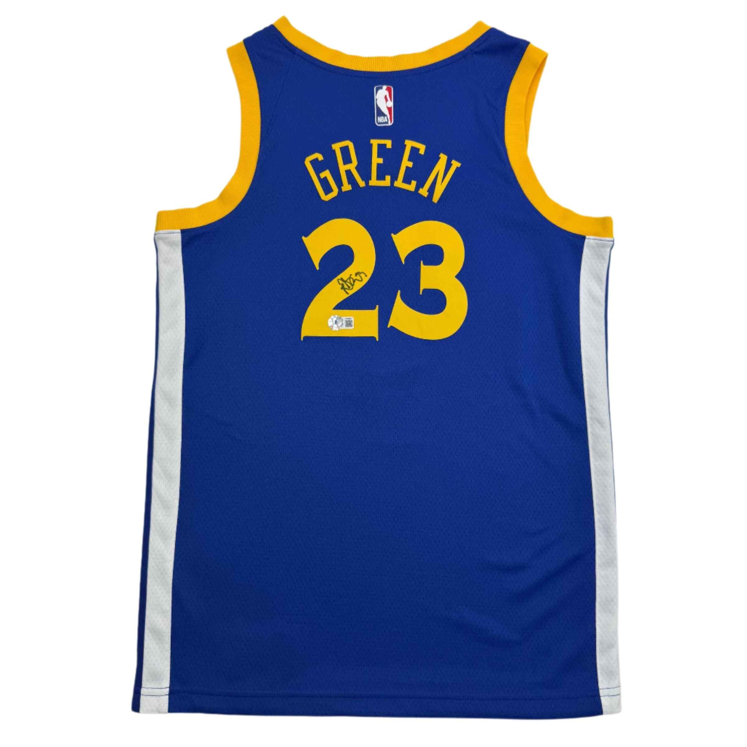 Autographed/Signed Draymond Green Golden State Blue Basketball Jersey Beckett BAS COA