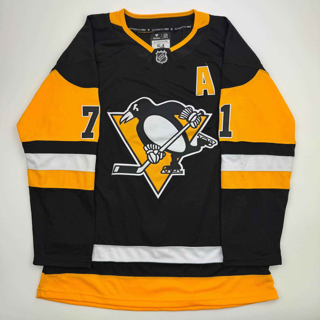 Autographed/Signed Evgeni Malkin Pittsburgh Penguins Authentic Black Hockey Jersey Fanatics COA