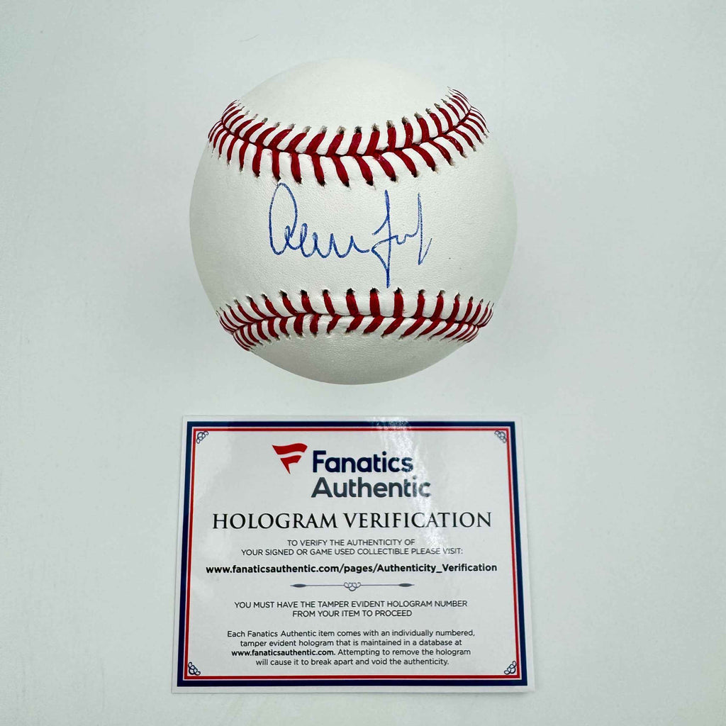 Autographed/Signed Aaron Judge Rawlings Official Major League Baseball ROML Fanatics COA