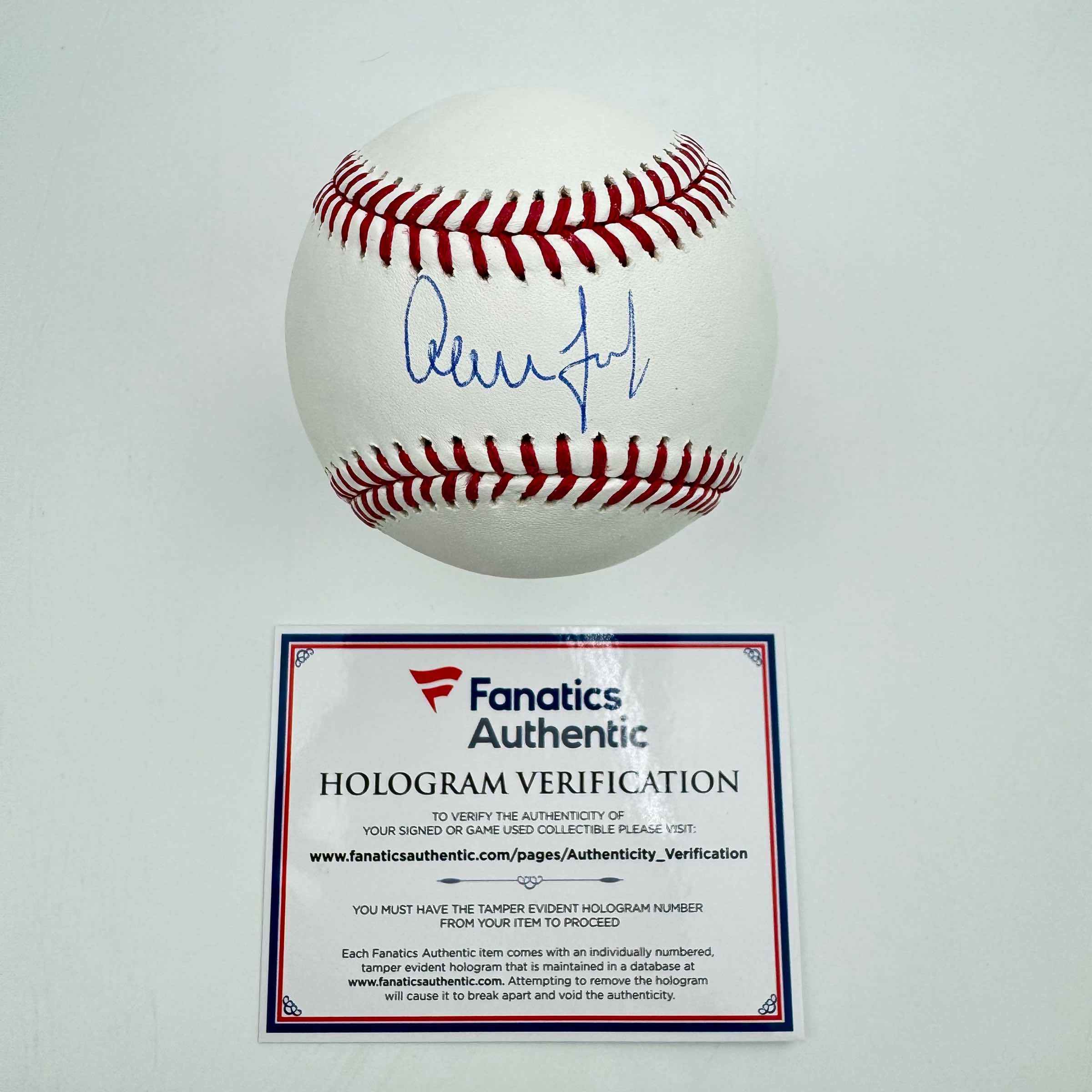 Autographed/Signed Aaron Judge Rawlings Official Major League Baseball ROML Fanatics COA