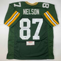 Autographed/Signed Jordy Nelson Green Bay Green Football Jersey Tristar COA
