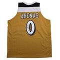 Autographed/Signed Gilbert Arenas Washington Gold Basketball Jersey Beckett BAS COA