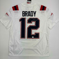 Autographed/Signed Tom Brady New England Patriots White Authentic Nike Limited Football Jersey Fanatics COA