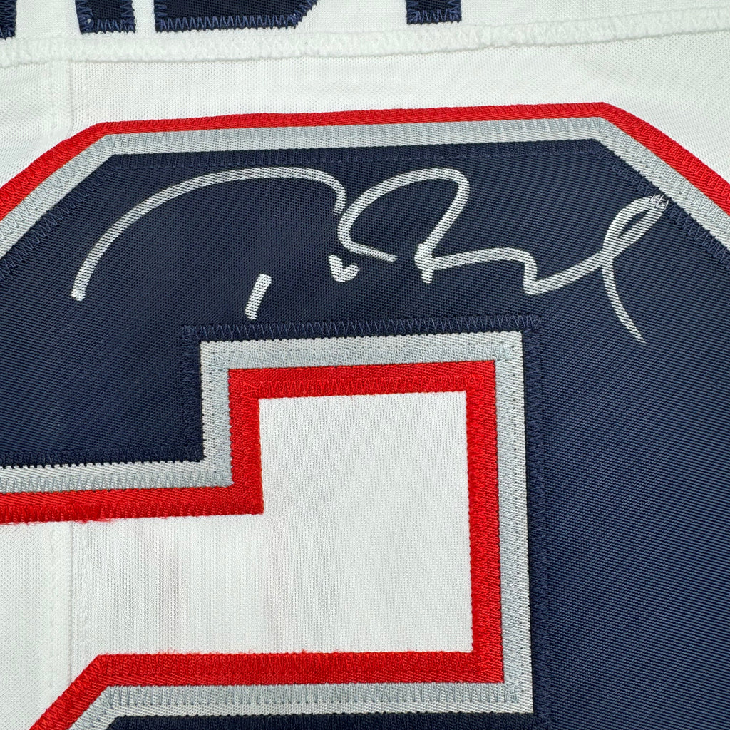 Autographed/Signed Tom Brady New England Patriots White Authentic Nike Limited Football Jersey Fanatics COA