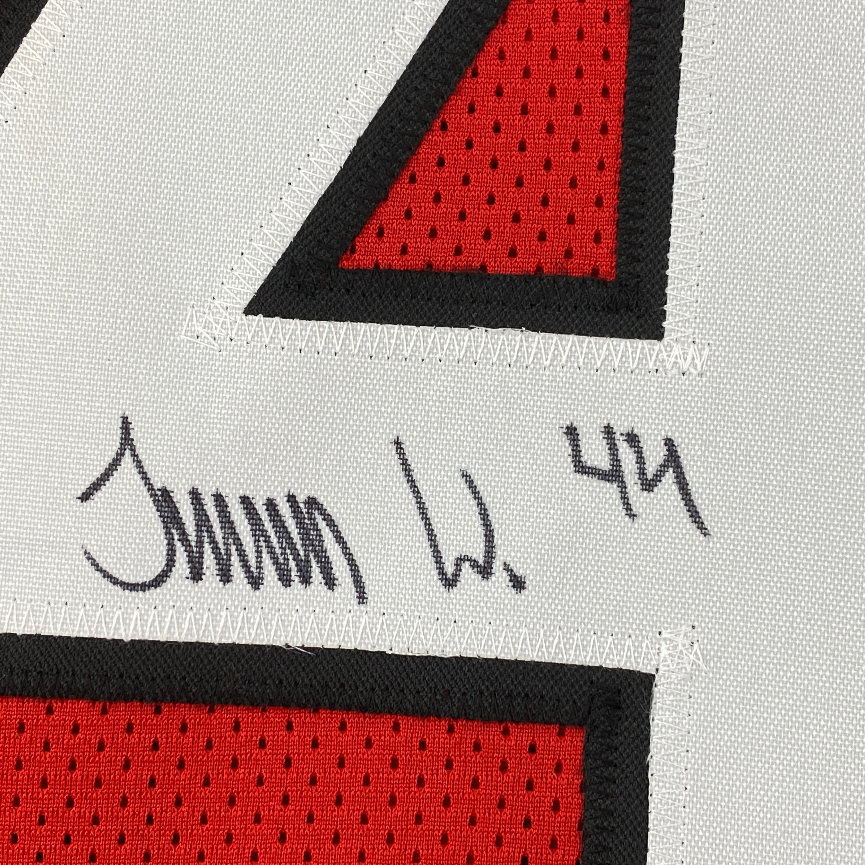 Autographed/Signed Travon Walker Georgia Red College Football Jersey Beckett BAS COA