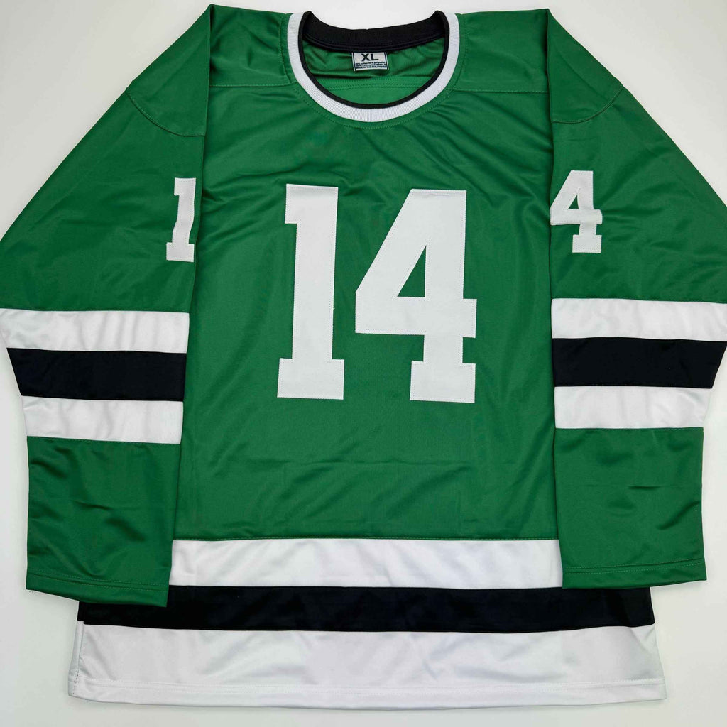 Autographed/Signed Jamie Benn Dallas Green Retro Hockey Jersey JSA COA