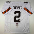 Autographed/Signed Amari Cooper Cleveland White Football Jersey JSA COA