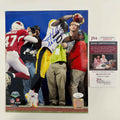 Autographed/Signed Santonio Holmes Pittsburgh Steelers 8x10 Football Photo JSA COA #2
