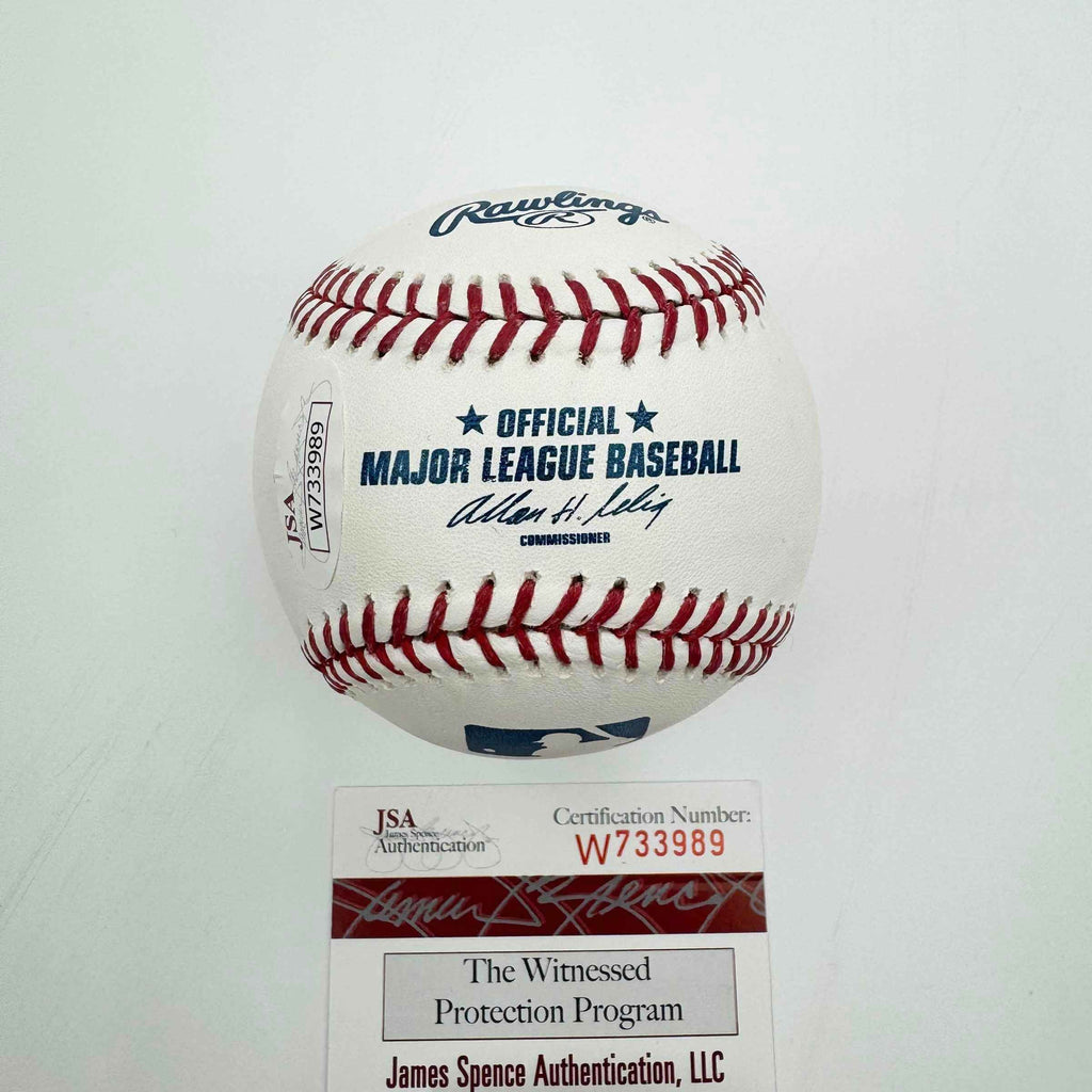 Autographed/Signed Don Mattingly "85 AL MVP" Yankees Rawlings Official Major League Baseball ROML JSA COA