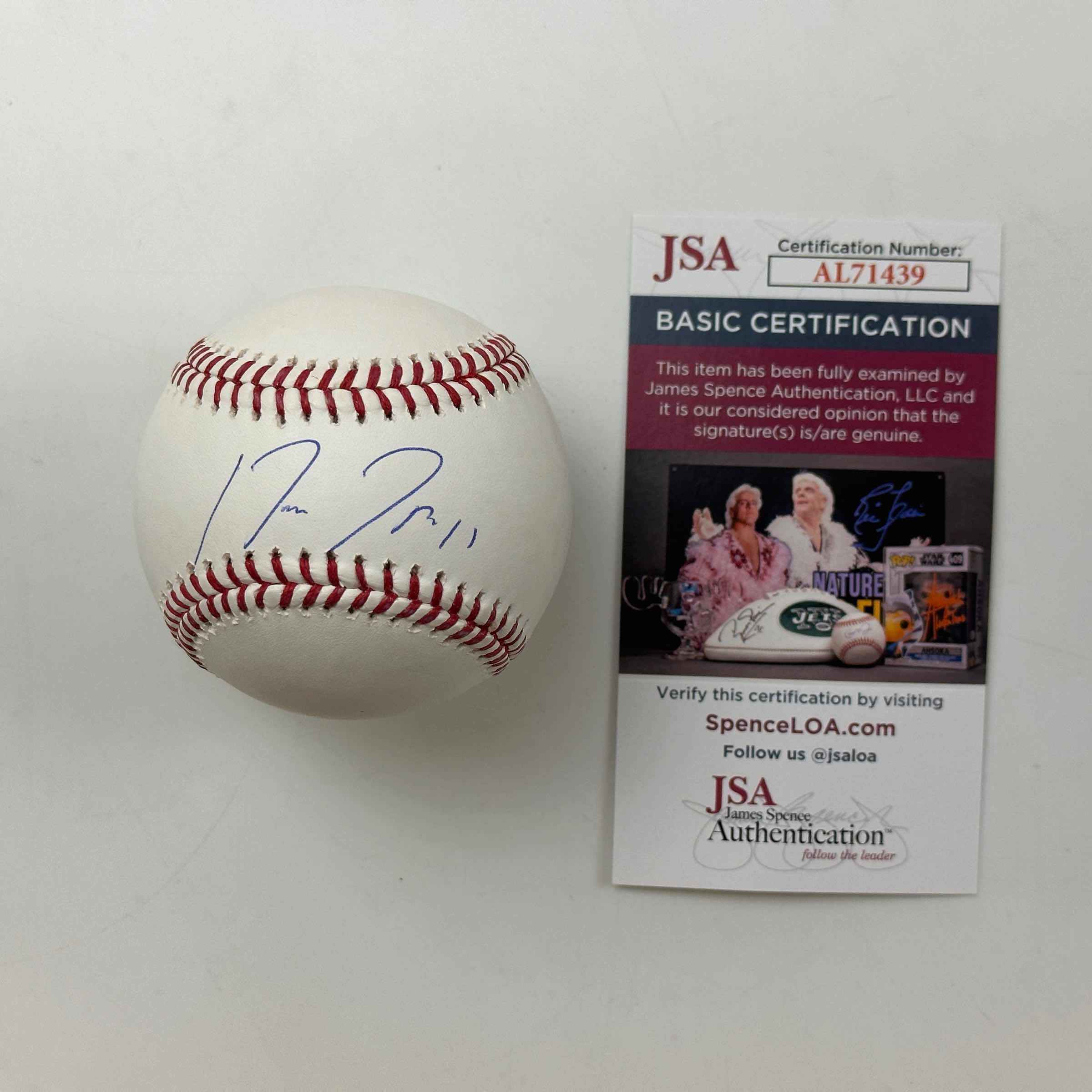 Autographed/Signed Jose Ramirez Rawlings Official Major League ROML Baseball JSA COA Auto