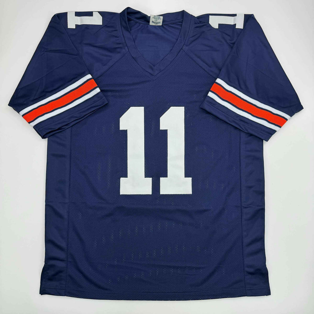 Autographed/Signed Chris Davis Jr. Auburn Blue College Football Jersey JSA COA