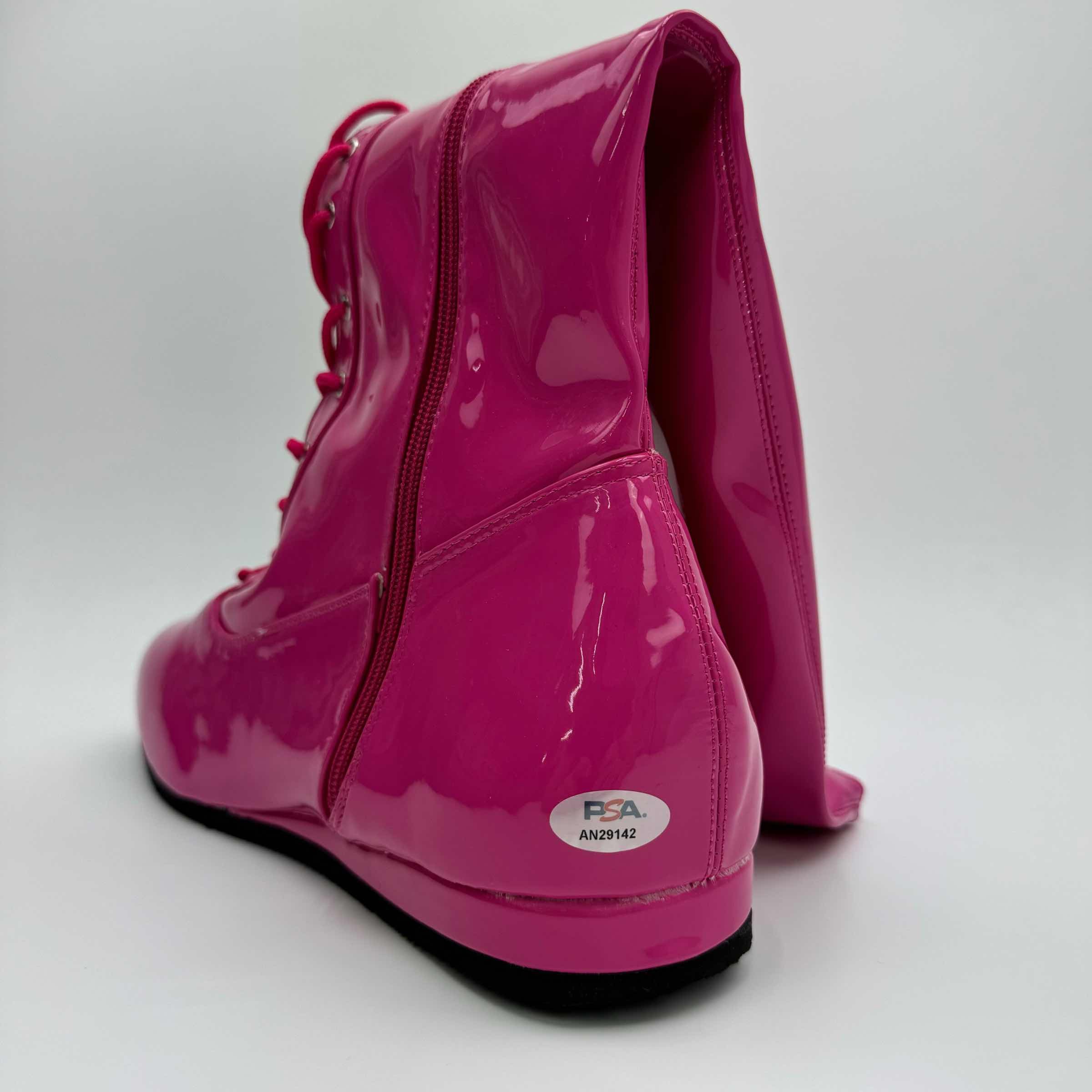 Autographed/Signed Ric Flair Pink WWE WWF Wrestling Boot/Shoe PSA COA
