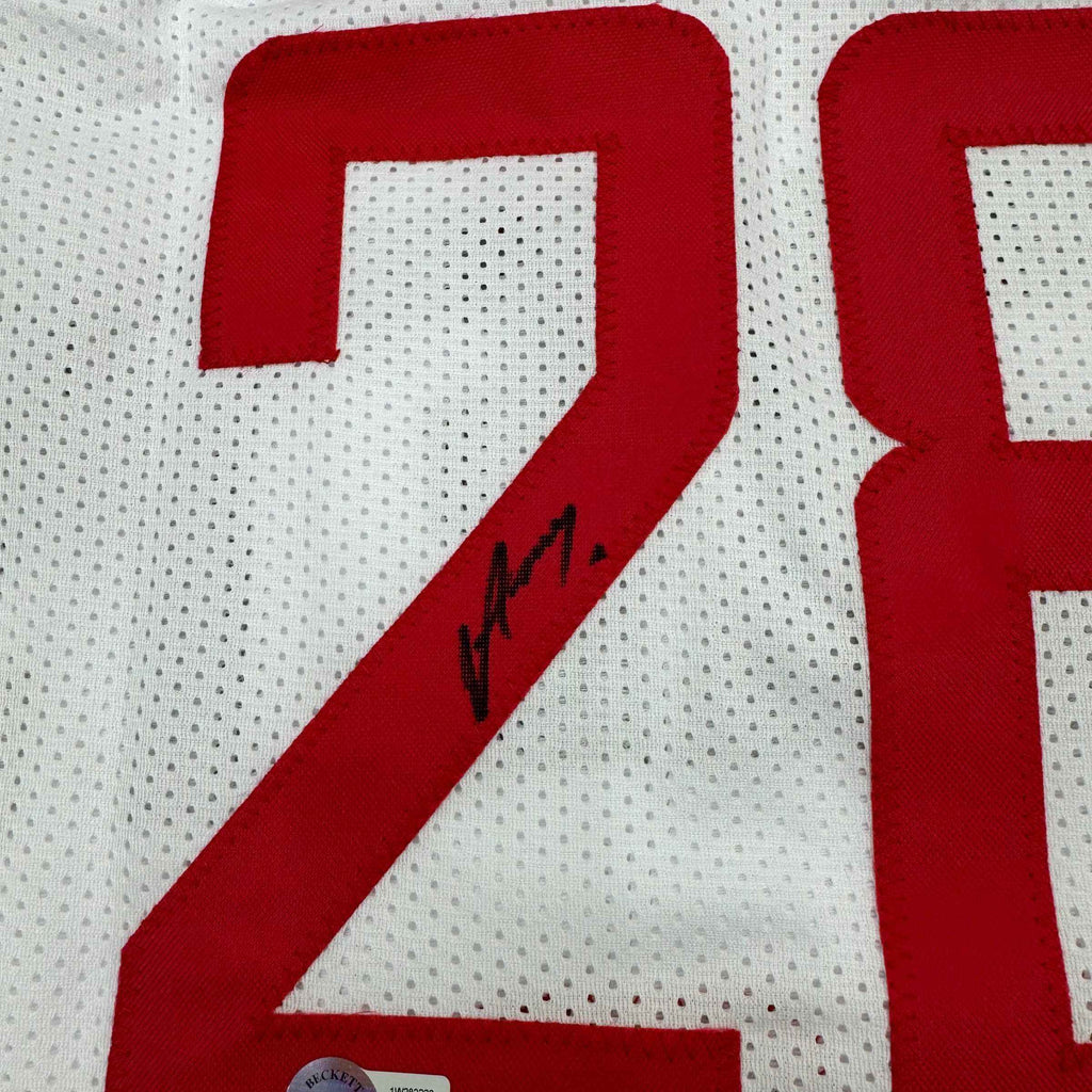 Autographed/Signed Alperen Sengun Houston White Basketball Jersey Beckett BAS COA