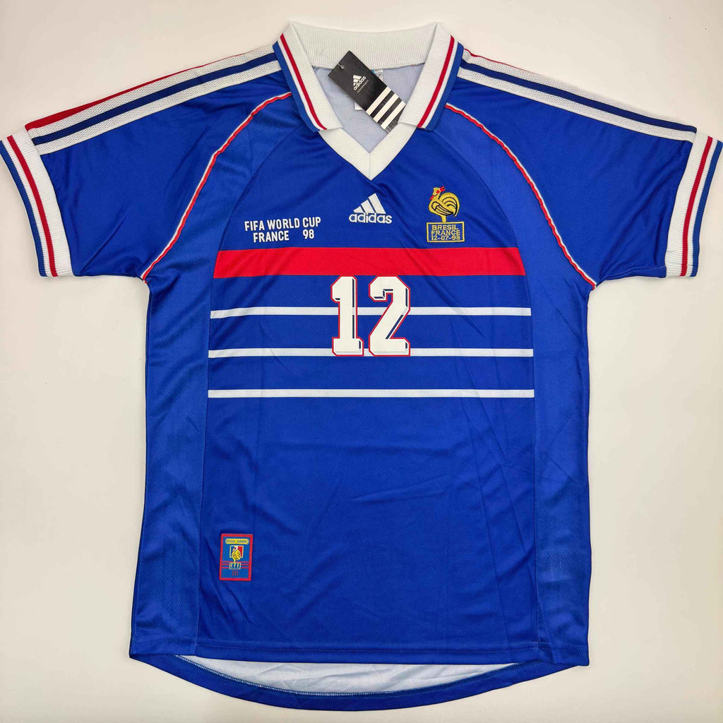 Autographed/Signed Thierry Henry France French National Team Blue Soccer Jersey Beckett BAS COA