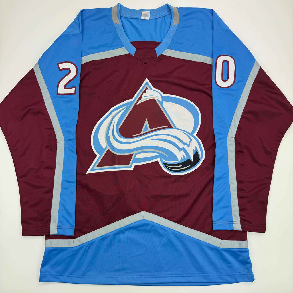 Autographed/Signed Ross Colton Colorado Maroon Hockey Jersey Beckett BAS COA