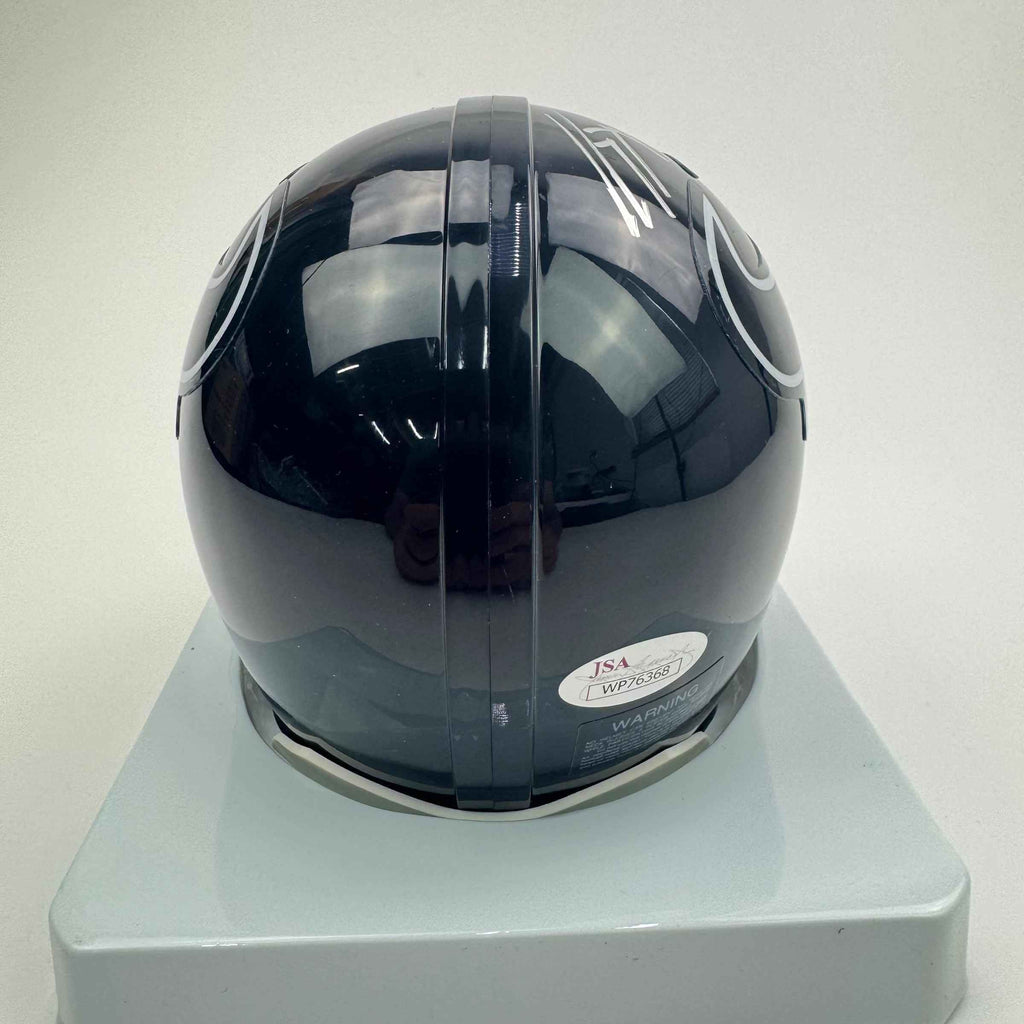 Autographed/Signed J.J JJ Watt Houston Texans Mini Football Helmet JSA COA